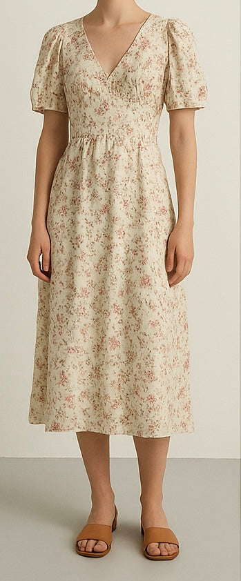 VSA Clothing Article 9023  Floral Midi Dress