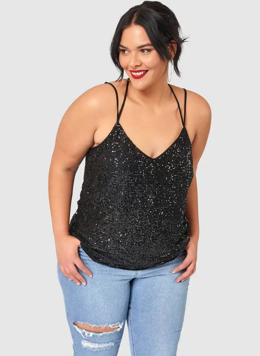 VSA CLOTHING ARTICLE 9035 Women Glitter top